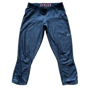 Womens Nike Gray Performance Workout Leggings Large